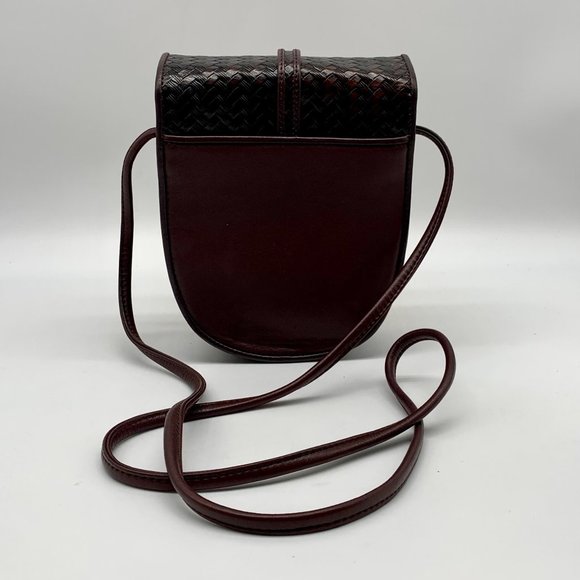 Brighton One World Brown Woven Leather Crossbody - Picture 2 of 12